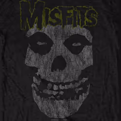 Misfits Classic Vintage Band Logo T Shirt - XXL, Black