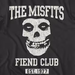 Misfits Fiend Club Band Logo T Shirt - XXL, Black