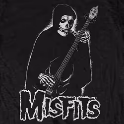 Misfits Bass Fiend Band Logo T Shirt - XL, Black