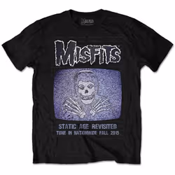 Misfits Static Band Logo T Shirt - S, Black