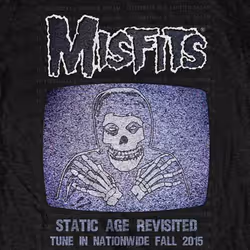 Misfits Static Band Logo T Shirt - S, Black