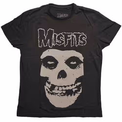 Misfits Logo And Fiend Band Logo T Shirt - XS, Black