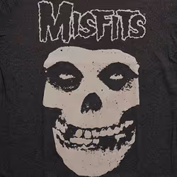 Misfits Logo And Fiend Band Logo T Shirt - XS, Black