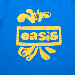 Oasis Drawn Band Logo T Shirt - S, Blue
