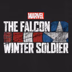 Marvel Comics Falcon & Winter Soldier Text Logo T Shirt - XL, Black