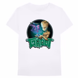 Marvel Comics I Am Groot Gaming T Shirt - L, White