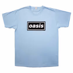 Oasis Decca Band Logo T Shirt - XXL, Blue