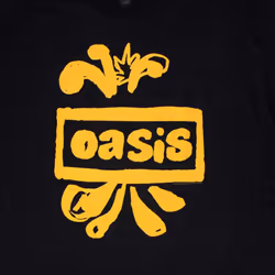 Oasis Drawn Band Logo T Shirt - M, Black
