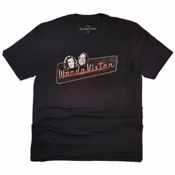 Marvel Comics WandaVision Red Logo T Shirt - XXL, Black