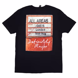 Oasis Definitely Maybe AAA Pass T Shirt - M, Black