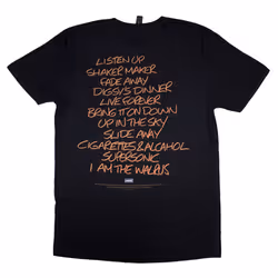 Oasis Definitely Maybe AAA Setlist T Shirt - M, Black