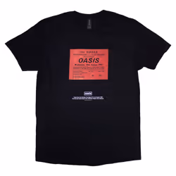 Oasis Definitely Maybe Ticket Stub T Shirt - M, Black