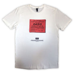 Oasis Definitely Maybe Ticket Stub T Shirt - L, White