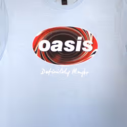 Oasis Definitely Maybe Union Jack Oval T Shirt - XL, Blue