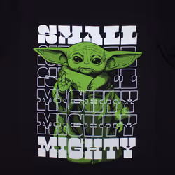Star Wars The Mandalorian Grogu Small And Mighty T Shirt - S, Black