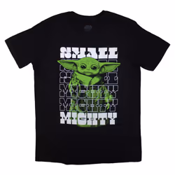 Star Wars The Mandalorian Grogu Small And Mighty T Shirt - L, Black