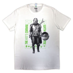 Star Wars The Mandalorian Kids Coming With Me T Shirt - S, White