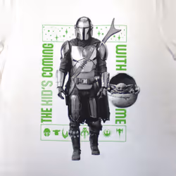 Star Wars The Mandalorian Kids Coming With Me T Shirt - XXL, White