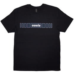 Oasis T-Shirt: Horizontal Bars Logo (Black) - Black, Small