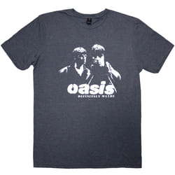 Oasis T-Shirt: Definitely Maybe Photo Stencil (Navy Blue) - Blue, XX-Large
