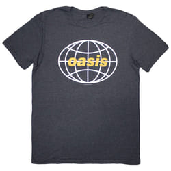 Oasis T-Shirt: Globe Logo (Navy Blue) - Blue, X-Large