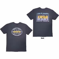 Oasis T-Shirt: 1998 World Tour - USA/Canada (Navy Blue) (Back Print) - Blue, Medium