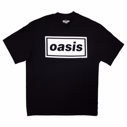 Oasis Decca Band Logo Limited Edition 999 Only Oversized Boxy T Shirt - XL, Black