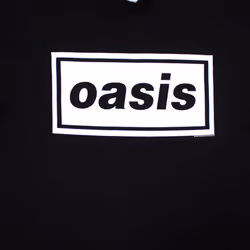 Oasis Decca Band Logo Limited Edition 999 Only Oversized Boxy T Shirt - XL, Black