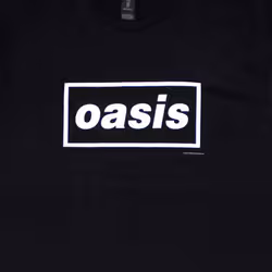 Oasis Decca Band Logo T Shirt - XL, Black