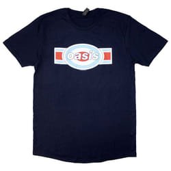 Oasis Oblong Target Band Logo T Shirt - S, Navy