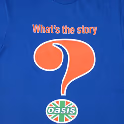 Oasis Question Mark Band Logo T Shirt - XXL, Blue