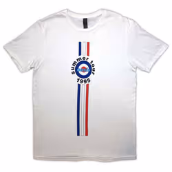Oasis Stripes 95 Band Logo T Shirt - M, White