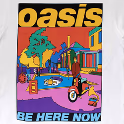 Oasis Be Here Now Illustration T Shirt - S, White