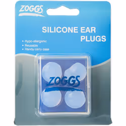 Zoggs Silicone Reusable Ear Plugs for Swimming And Watersports, Clear, Pack of 4
