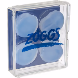 Zoggs Silicone Reusable Ear Plugs for Swimming And Watersports, Clear, Pack of 4
