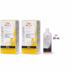 32oz) Wella Color Charm Haircolor 8NG Light Beige Blonde - 8NG + 8NG+Developer (Vol. 20