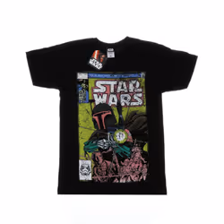 Star Wars Mens Boba Fett Comic T-Shirt - S, Black