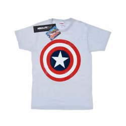 Marvel Mens Captain America Distressed Shield T-Shirt