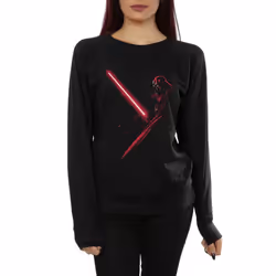 Star Wars Womens/Ladies Darth Vader Shadow Sweatshirt - XS, Black