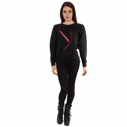 Star Wars Womens/Ladies Darth Vader Shadow Sweatshirt - XS, Black