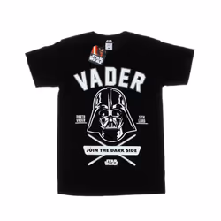 Star Wars Mens Darth Vader Collegiate T-Shirt - M, Black