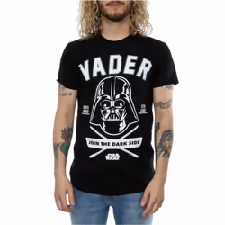 Star Wars Mens Darth Vader Collegiate T-Shirt - M, Black