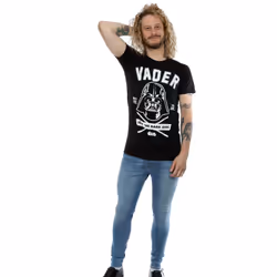 Star Wars Mens Darth Vader Collegiate T-Shirt - M, Black