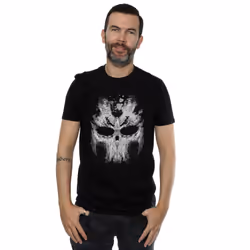 Marvel Mens Captain America Civil War Crossbones Skull T-Shirt - XL, Black
