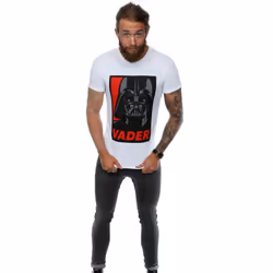 Star Wars Mens Darth Vader Poster Cotton T-Shirt - XXL, White