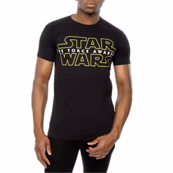Star Wars Mens Force Awakens Logo T-Shirt - XL, Black