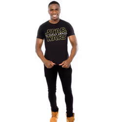Star Wars Mens Force Awakens Logo T-Shirt - XL, Black