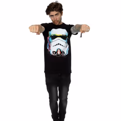 Star Wars Mens Stormtrooper Command Art T-Shirt - S, Black