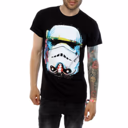 Star Wars Mens Stormtrooper Command Art T-Shirt - XXL, Black