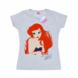 Disney Princess Womens/Ladies The Little Mermaid Ariel Silhouette Cotton T-Shirt - XXL, Heather Grey